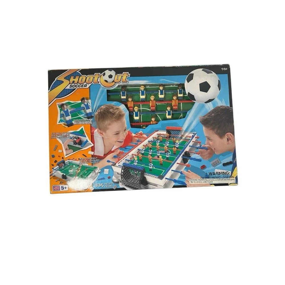 2001 MEGA BLOKS 335 PC SHOOTOUT SOCCER 9180 SET NEW IN BOX- VINTAGE- PLEASE READ
